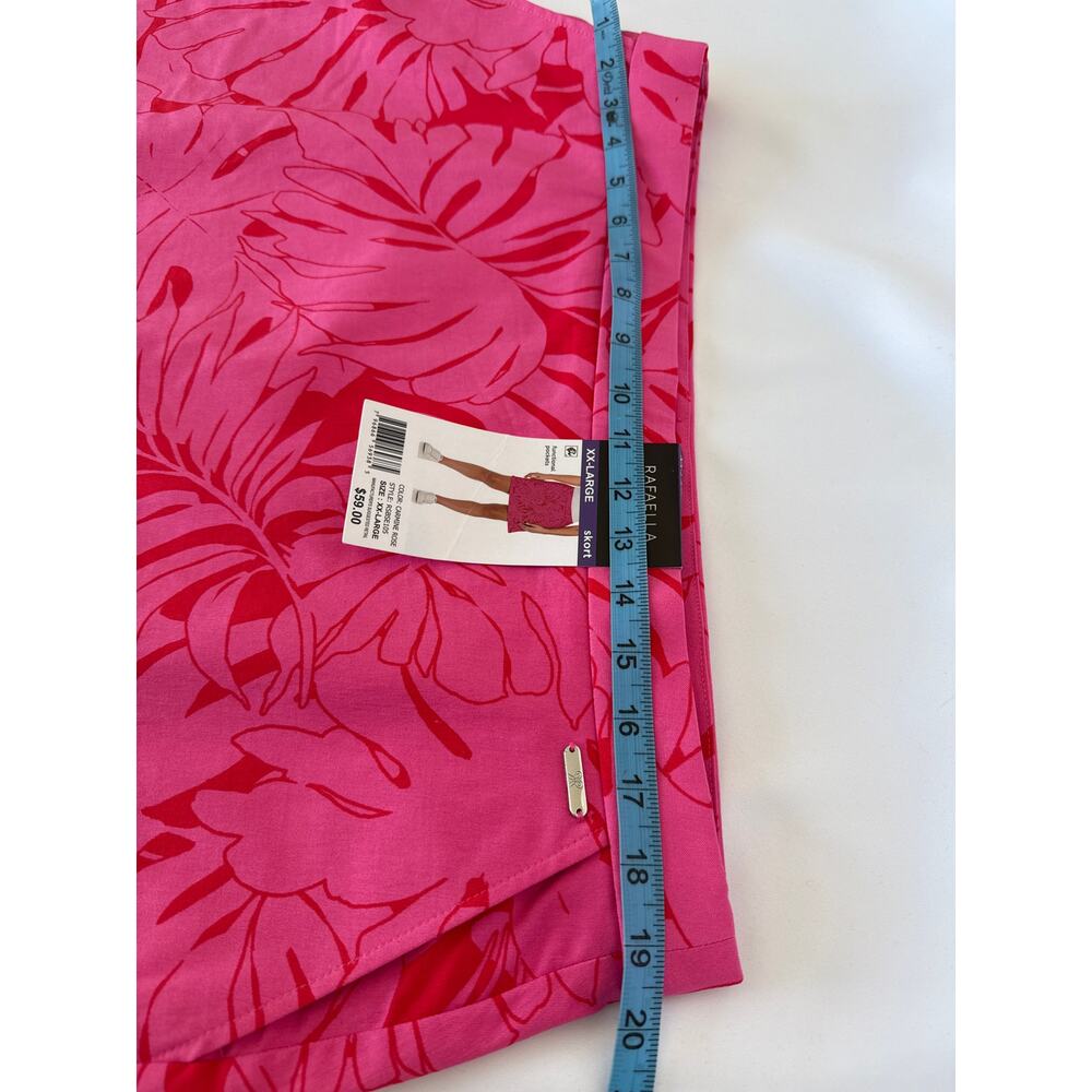 Rafaella Women’s Floral Athletic Skort Pink 2XL NWT Tropical Resort Wear Pockets - Picture 5 of 8